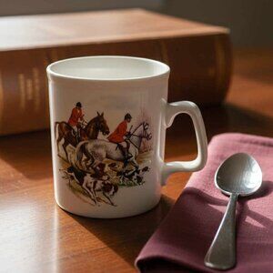 Vintage fox hunting themed cup